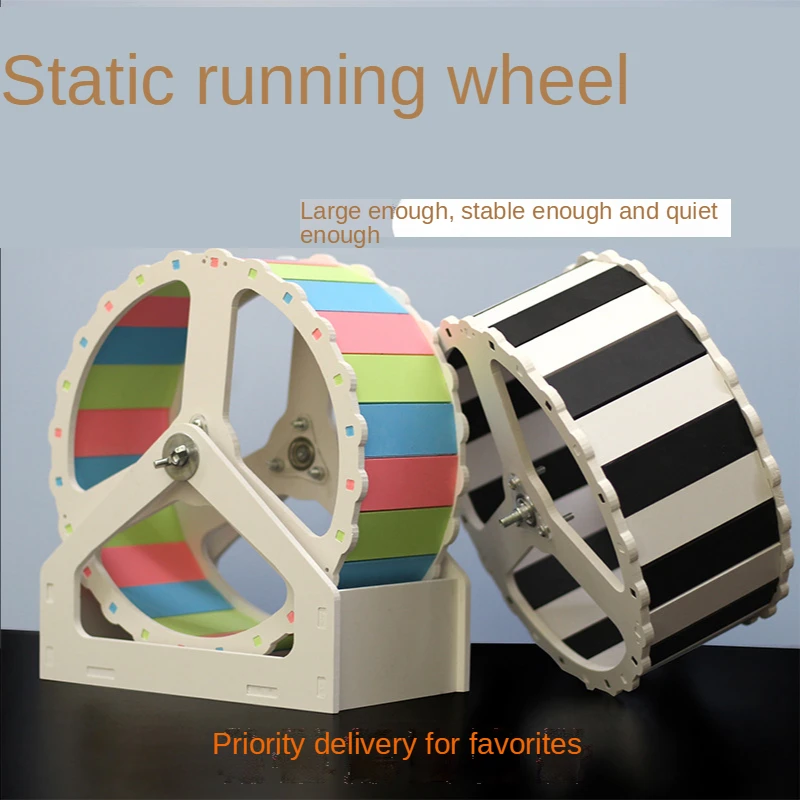 

Hamster Running Wheel 21cm Large Bracket Runner Golden Panda Chinchilla Hamster Running Wheel Cage Supplies Treadmill Roller