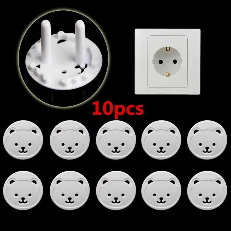 

10X Power Kid Socket Cover Baby Child Protector Guard Mains Point Plug Bear