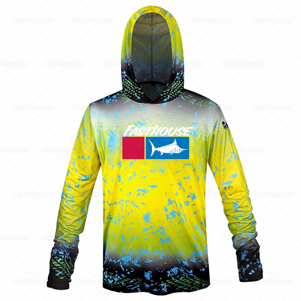 Фото Одежда для рыбалки, летние топы, рубашка с принтом, трикотаж, шляпа Camisa De Pesca, куртка для рыбалки с длинным рукавом, защита от ультрафиолета №3
