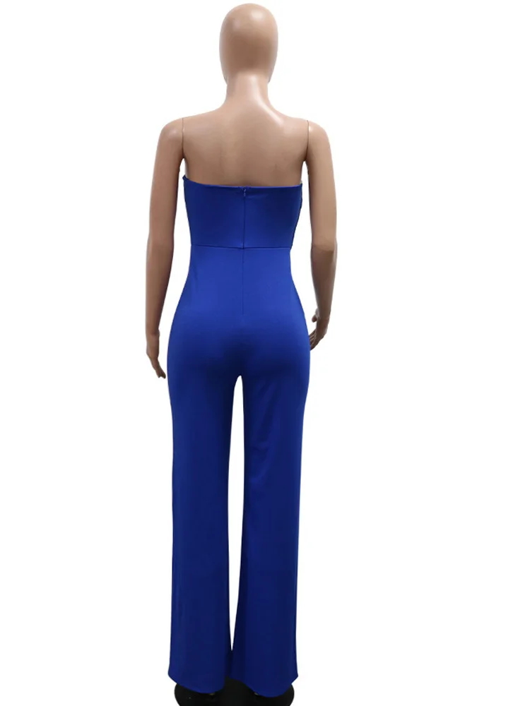 Beyprern женский комбинезон без бретелек с большими пуговицами рукавов открытыми