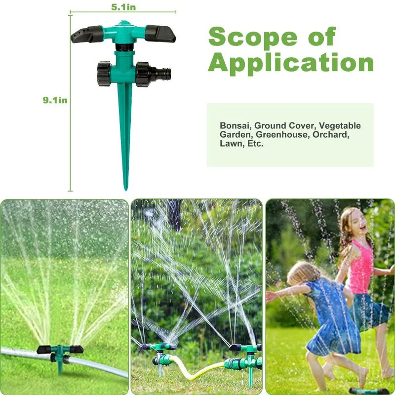 

1 шт., садовый Дождеватель для газона, вращающийся на 360 градусов, покрывающий большую площадь до 2000 кв. м. Футы, автоматическое орошение двора