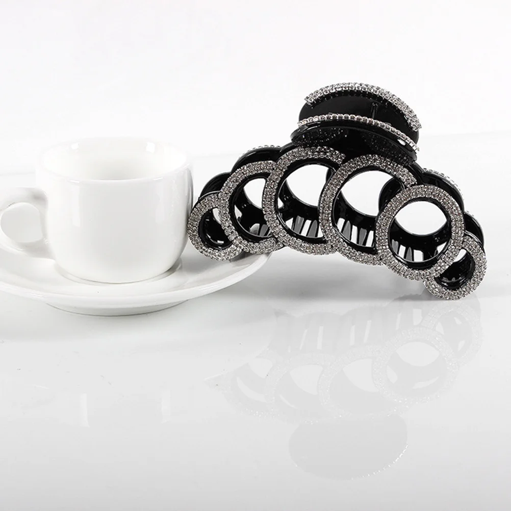 

Rhinestone Hair Claw Clips Large Size Jaw Clip Black Jaw Clips Hairpin for