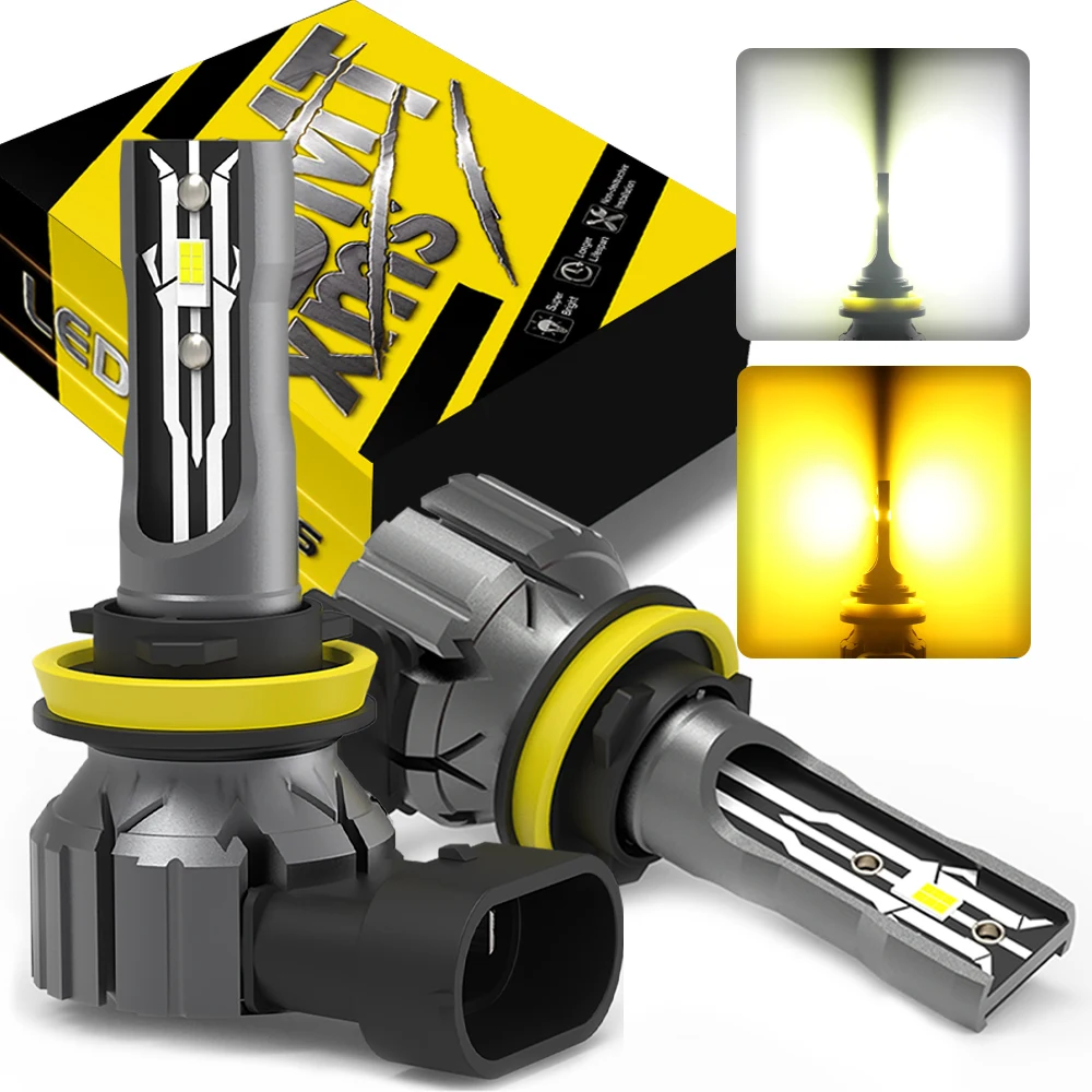 

BMTxms 2x White Yellow Canbus H11 H8 CSP LED Fog Light H10 H16JP H27 880 881 H27W H3 H1 9006 HB4 LED Car Fog DRL Driving Lamp