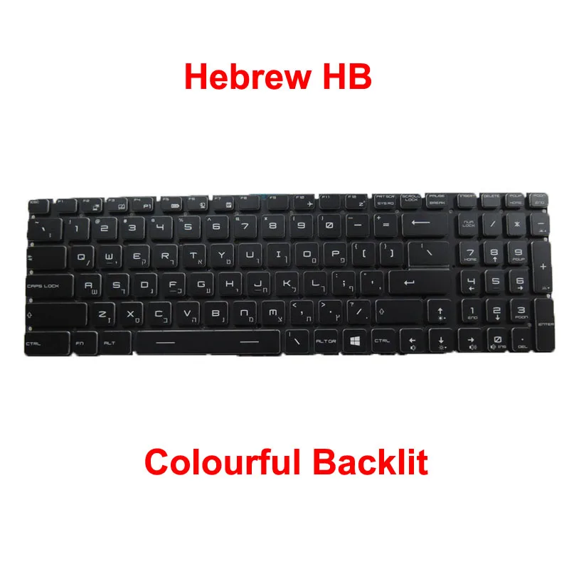 Фото Клавиатура с RGB-подсветкой BE CA GK HB HU SW для MSI GE63 GE73 8RE 8RF 8SE 8SF 8SG 9SE 9SF 9SG GS73 GS75 Греция Канада Черный №2