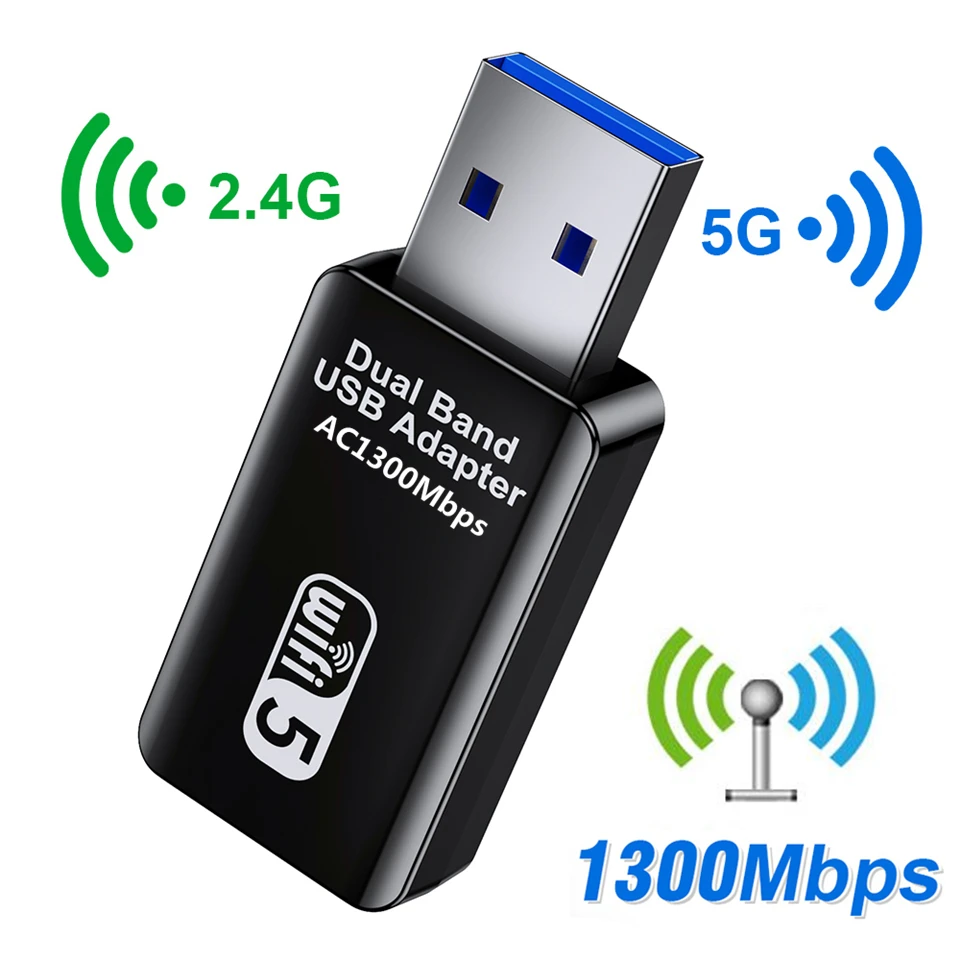 Wi-fi-адаптер 5 ГГц 3 0 Мбит/с 1300/5 |