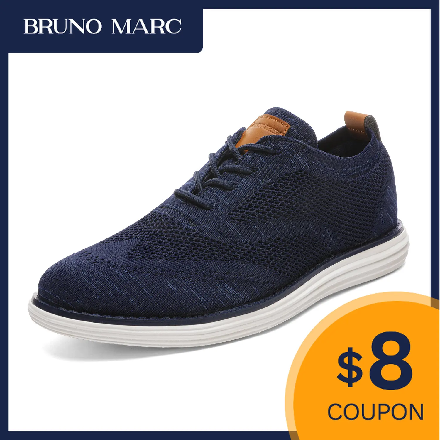 

Bruno Marc Men's Mesh Sneakers Lightweight Shoes Breathable Casual Solid Shoes Lace-up Fashion Lightweight for Men Loafers