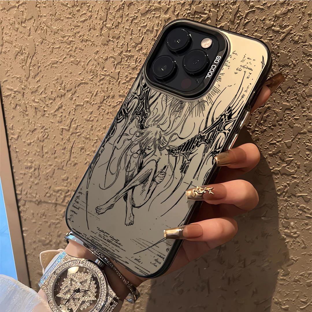 Роскошный черный чехол с ангелом демоном смерти для Samsung Galaxy S24 S23 S22 S21 S20 Note20 Ultra Plus