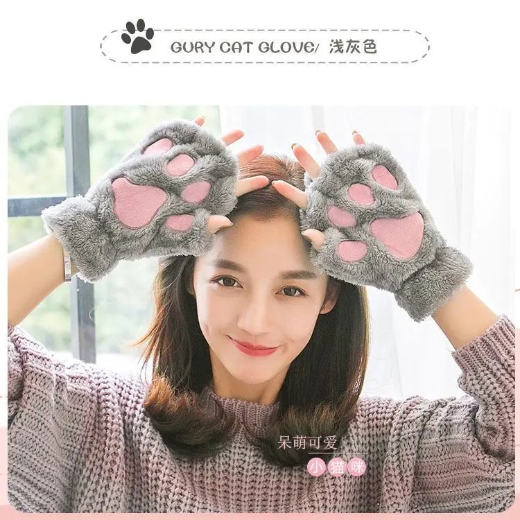 

Lolita Gloves Cold Cos Student Gloves Sell Cute Cats And Velvet Padded Warm Gloves Cute Little Bear