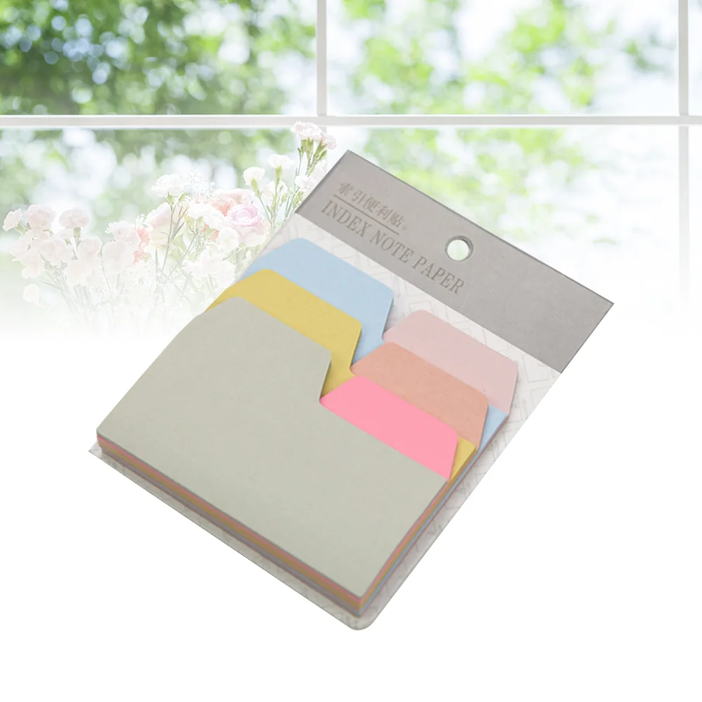 

6 -Color Notes Stickers Pocket Office Chaiers 6-Color Index Papers Memo Pads