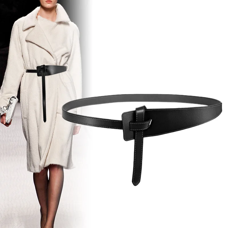 Obi fashion luxury decoration coat cowhide leather belt tide joker waist is female