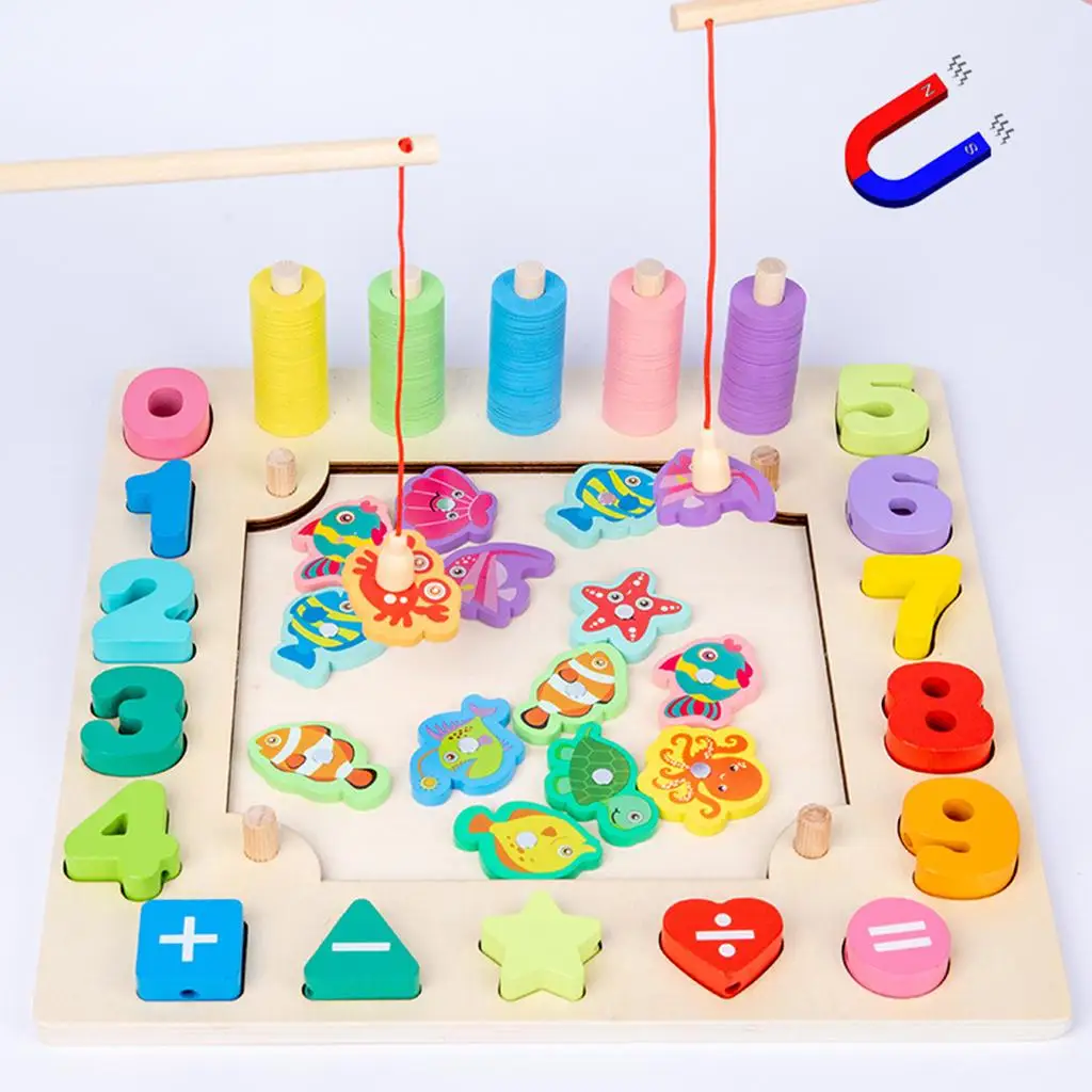 

Деревянные игрушки Монтессори, игрушка для обучения мозгу, Игрушка памяти, Штабелируемый блок, зажим для мелкой моторики, бусины, пазл для д...