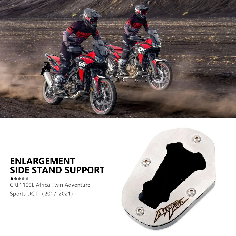 

Motor Kickstand Foot Side Extension Pad Enlarge Stand For Honda CRF1100L Adventure Sports CRF1000L CRF 1000L 1100L Africa Twin