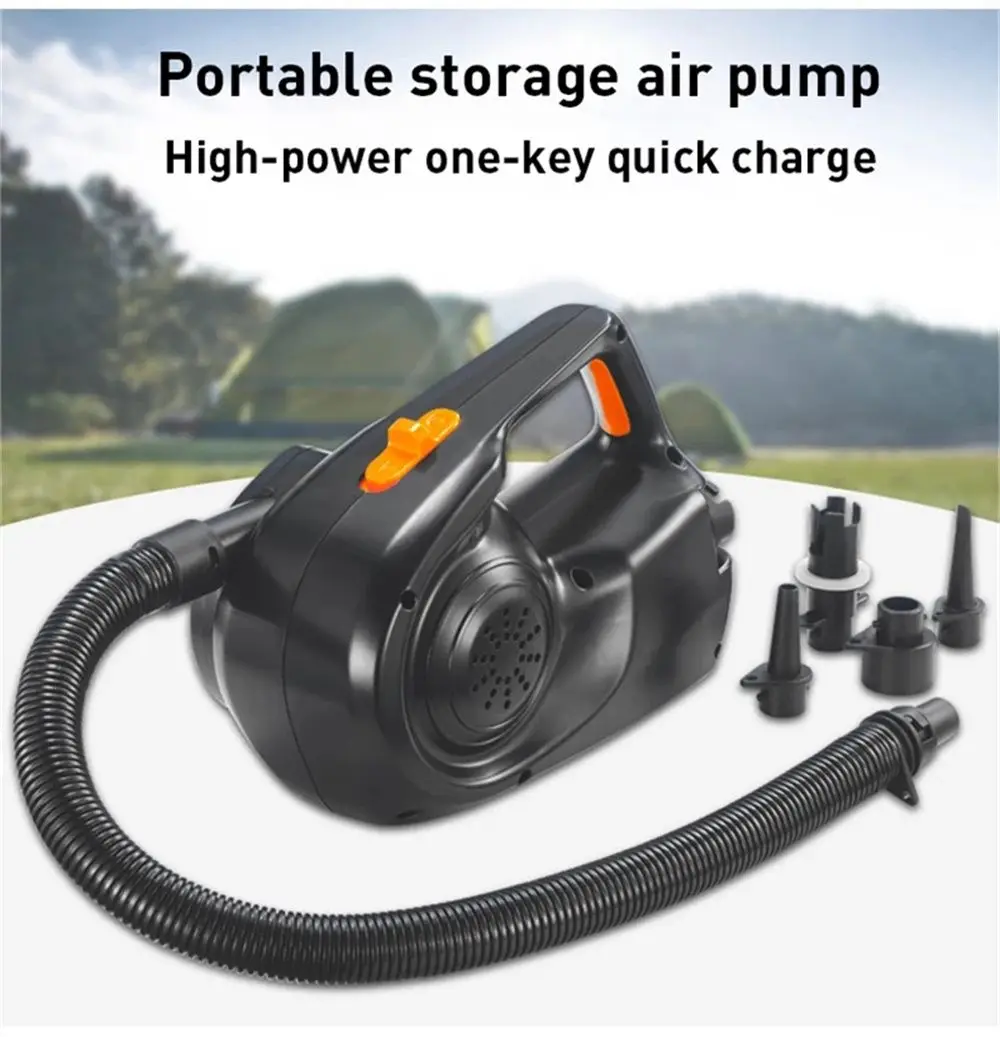 100W Kayaking Accessories Electric Inflatable Air Pump Auto Portable Blower Paddle Board Air Pump Car Rechargable Pump