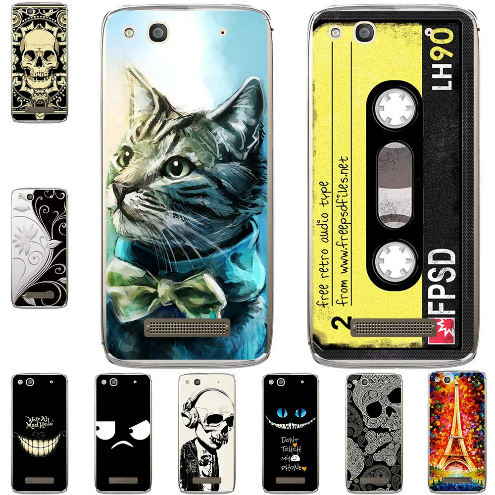 

For Alcatel One Touch Idol Alpha 6032X 2013 4.7 inch Phone Cases Hard Materi Mobile Cover Cute Fashion Cartoon Painted Shell Bag
