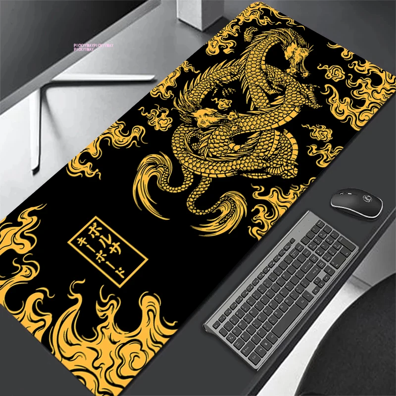 

Japanses Style Dragon Large Mouse Pad 90x40cm Company Mat Table Mat Non-slip Rubber Waterproof Office Carpert Desktop Mousepa