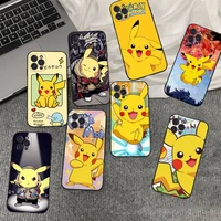 bandai pokemon pikachu phone case for iphone 11 12 13 mini pro xs max 8 7 6 6s plus x 5s se 2020 xr cover
