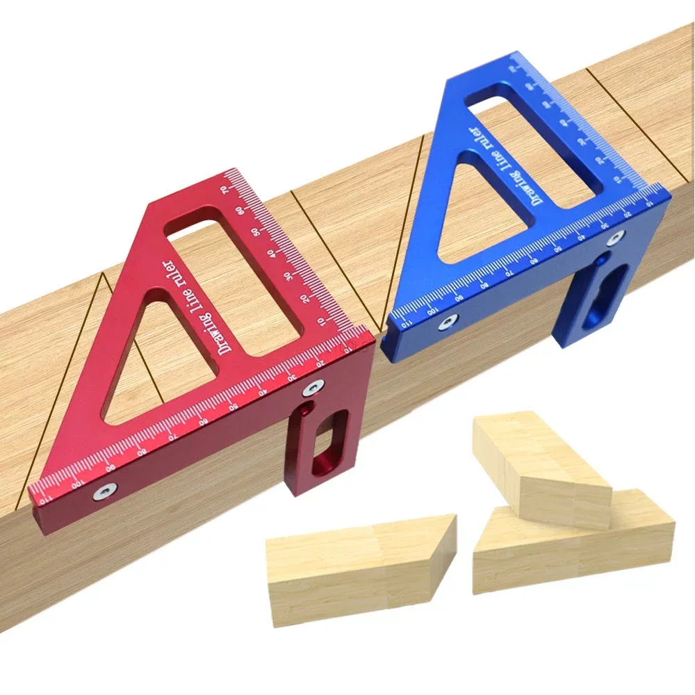 

90 Degree Woodworking Square Protractor Aluminum Alloy Miter Triangle Ruler High Precision Layout Measuring Tool for Engineer