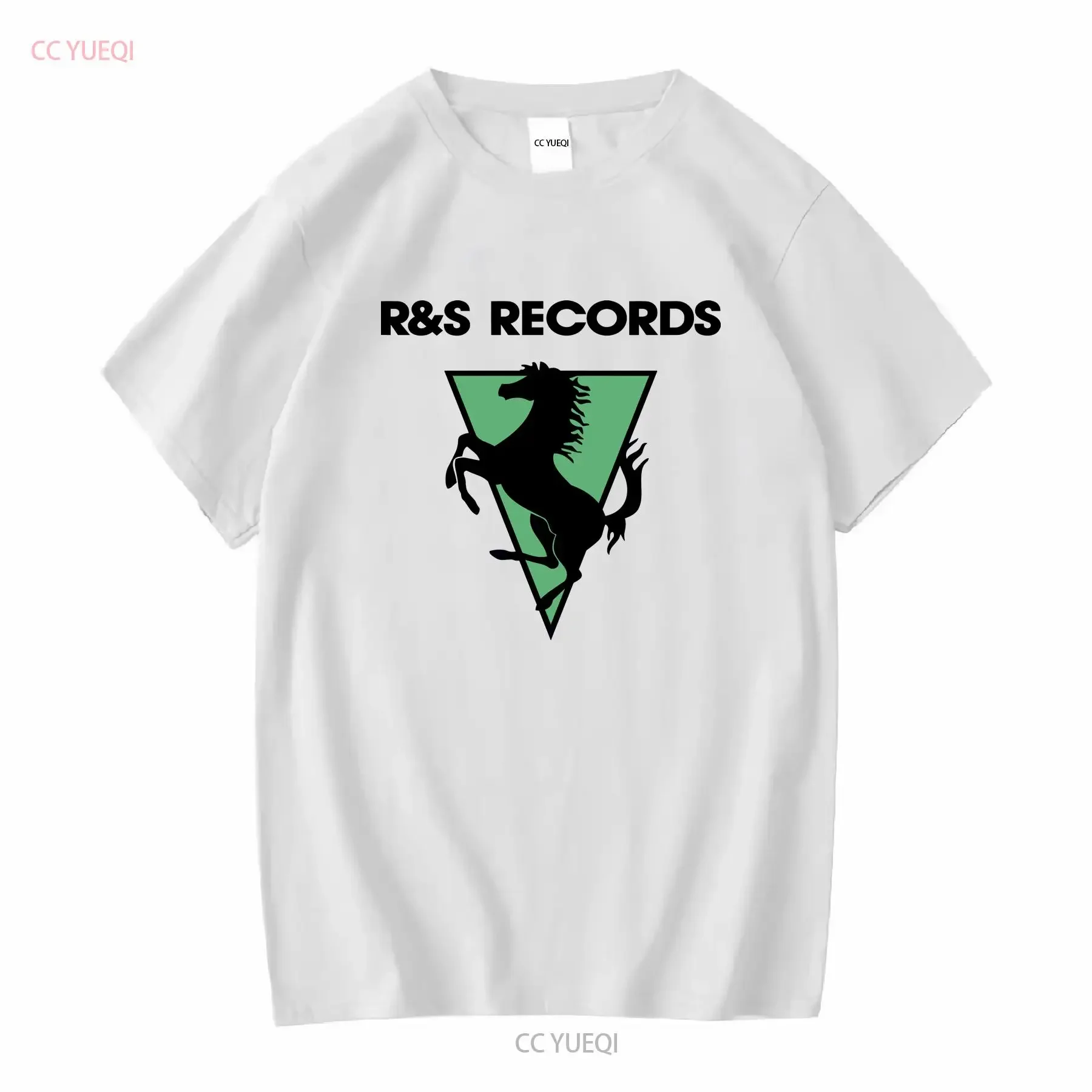 Фото Футболка R S Records, винтажная футболка с длинными или короткими рукавами для дома, винтажная стильная дышащая мужская мода унисекс №1