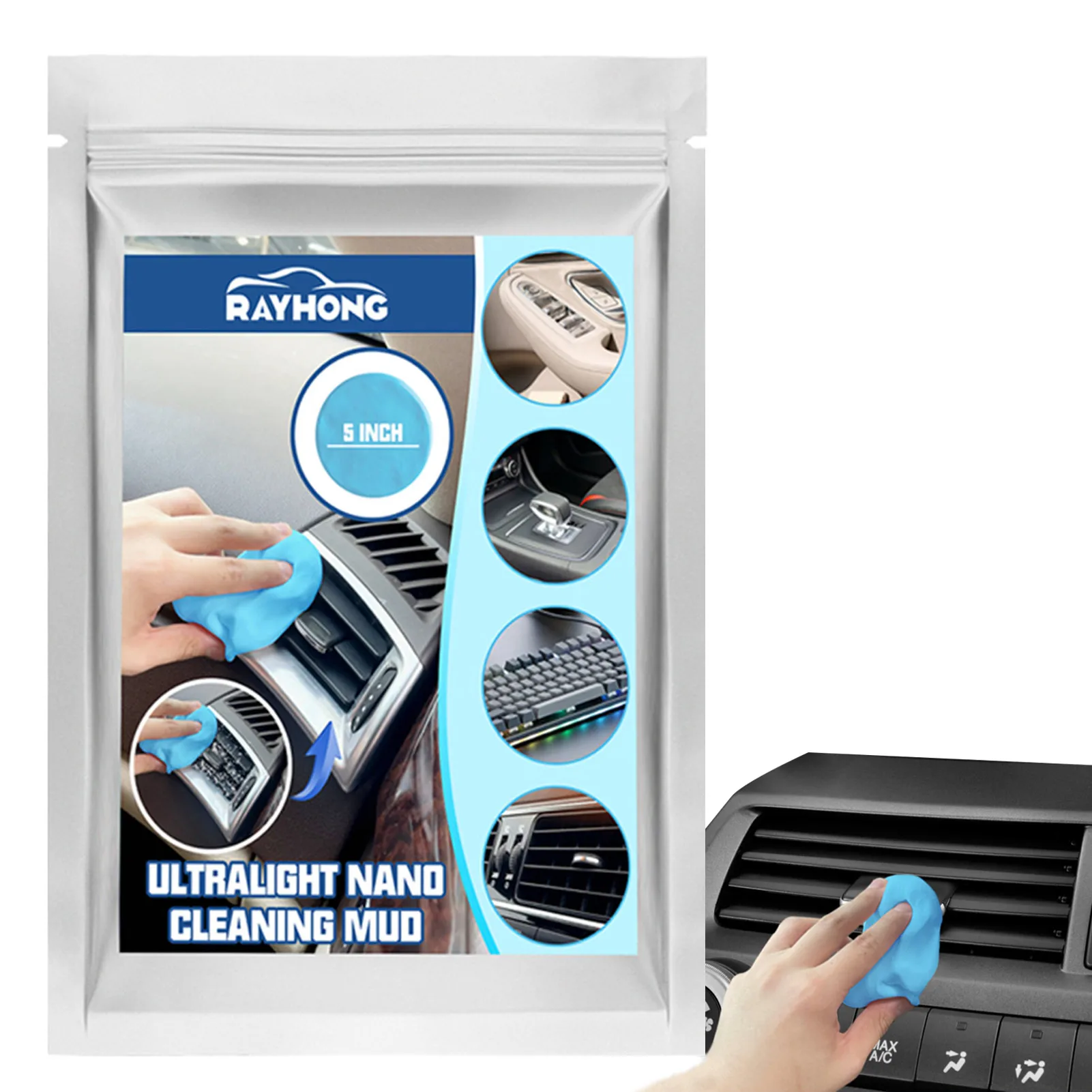 

Car Cleaning Gel Reusable Cleaning Gel Universal Dust Cleaner Universal Detailing Automotive Dust Car Crevice Cleaner Cleaning
