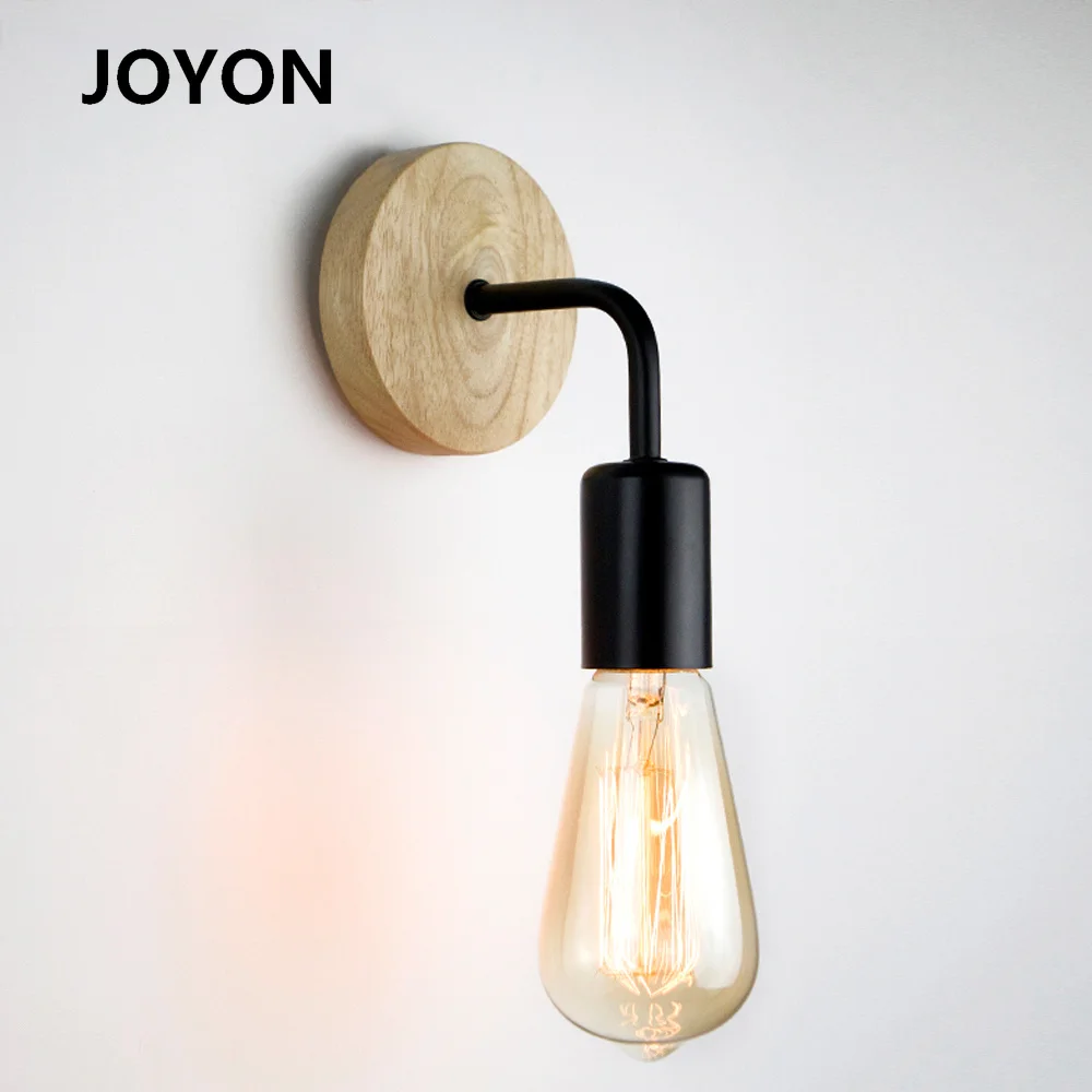 

Промышленный деревянный Лофт настенный светильник винтажный декор настенные светильники для гостиной дома Внутреннее освещение свет деко...