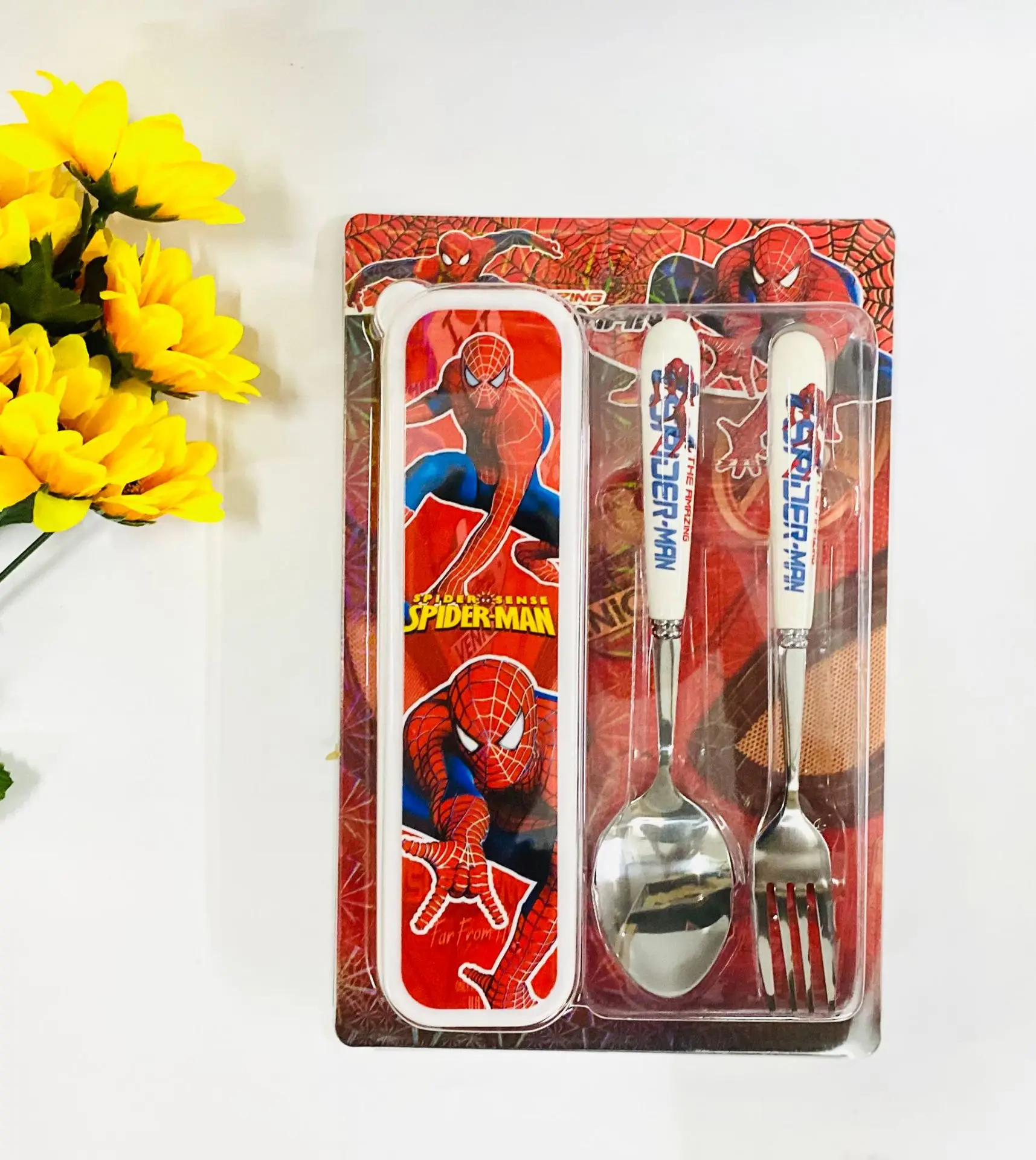 

Disney frozen Mickey Mouse Cartoon fork set snow White girls Princess Sophia Feeding cups