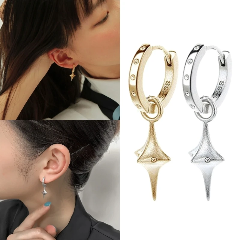 

3D Star Dangle Earring Unique Huggie Hoop Earrings Dangle Drop Boho Beach