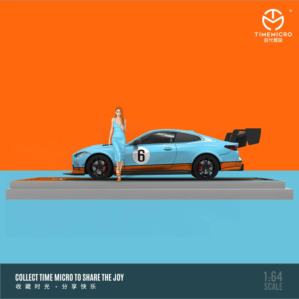 TimeMicro1:64 M4 ADVAN/Gul окрашенная маслом модель автомобиля из сплава набор моделей