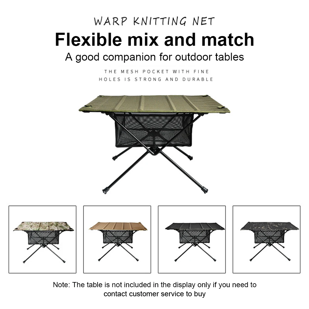 

Outdoor Table Net Bag Foldable Storage Mesh Under Desk Pocket Portable Camping Barbecue Fishing Garden Yard Bags
