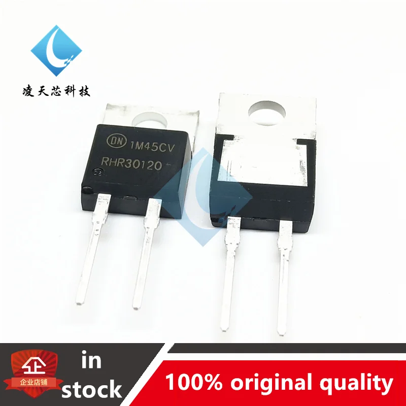 5PCS RHRP30120 RHR30120 30A1200V TO220-2 in-line Schottky Diode Original and Genuine