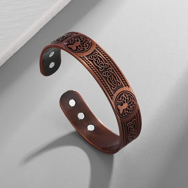 Ретро скандинавский цикл жизни дерево кельтский узел открытый браслет