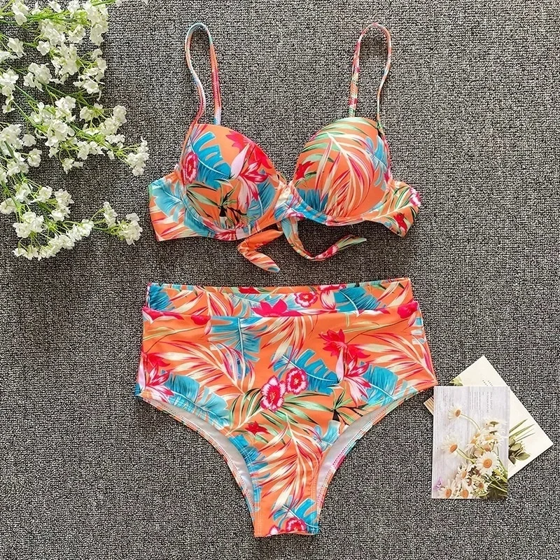 

Summer Sexy Bikinis 2022 Women Swimwear Female Swimsuit Swimming Bathing Suits Brazilian High Waist Bikini Set Beach Wear Bather