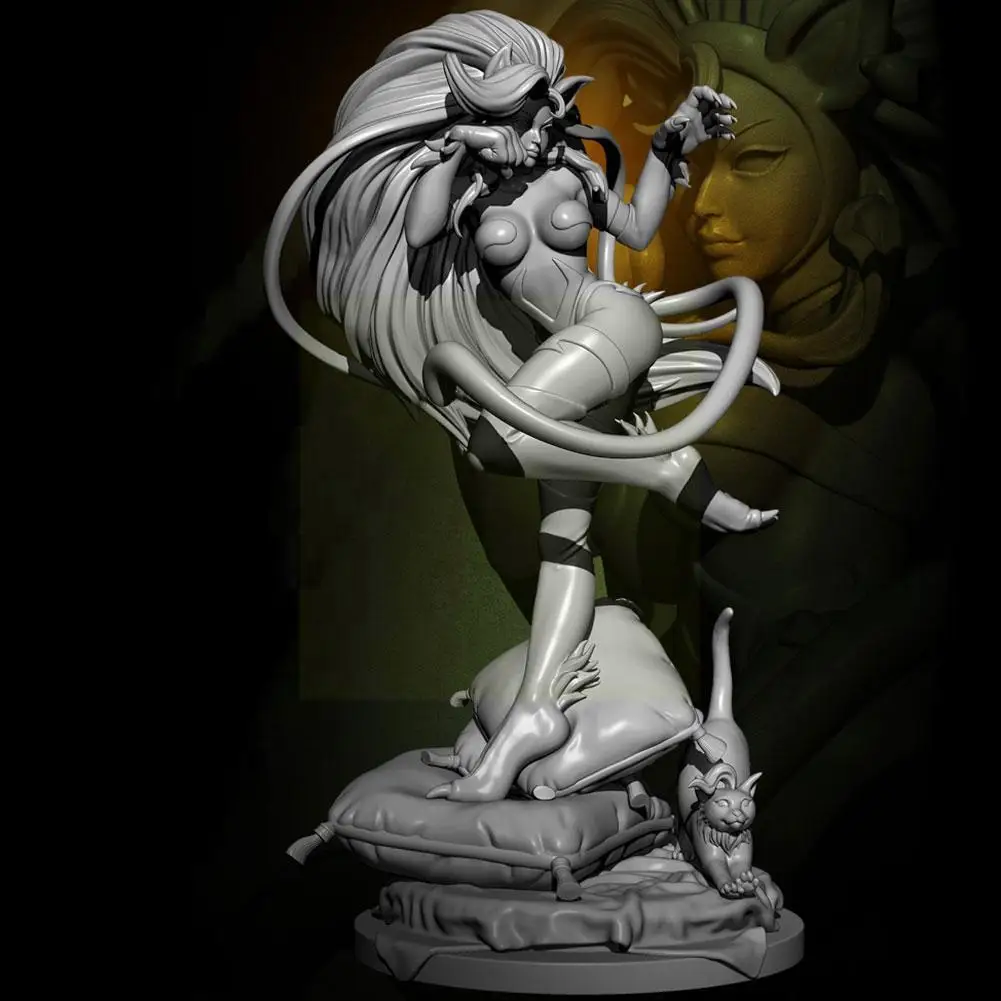 

1/24 76mm Resin Model Kit Colorless Self-assembled Beauty Female Soldier Toy Figure M9d6