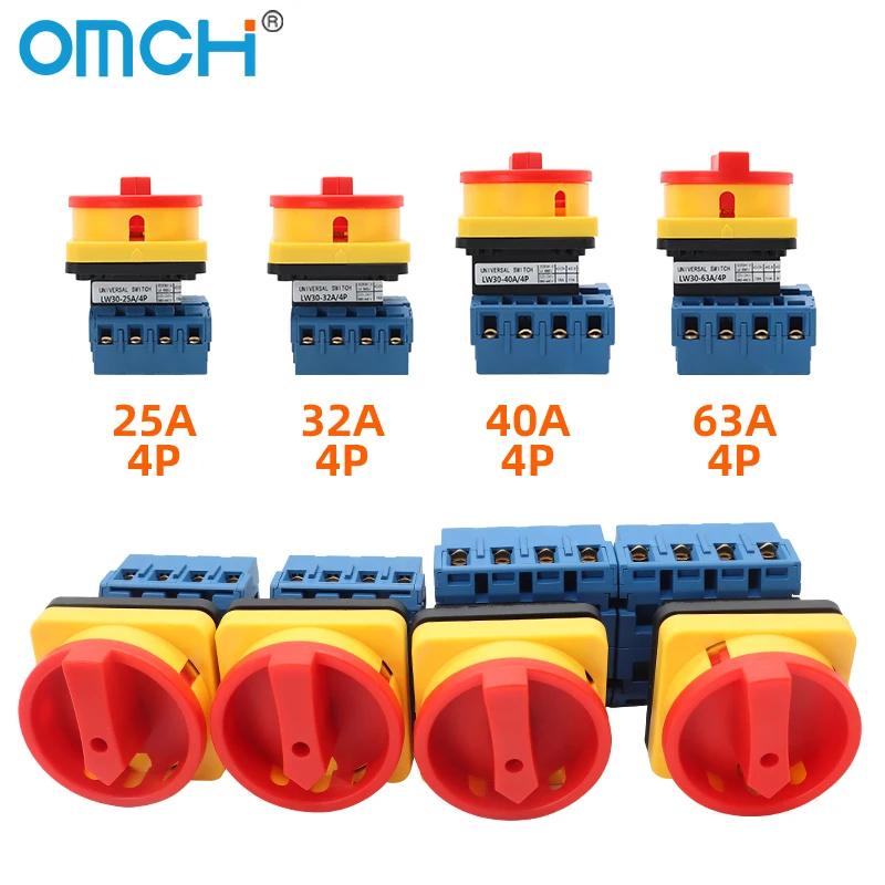 OMCH 1 шт. 25A32A40A63A 3P 4P LW30 переключатель навесного замка с панелью ВКЛ-ВЫКЛ 440 В управления питанием (art.: 3920d40eb3ca5) - 3920d40eb3ca5