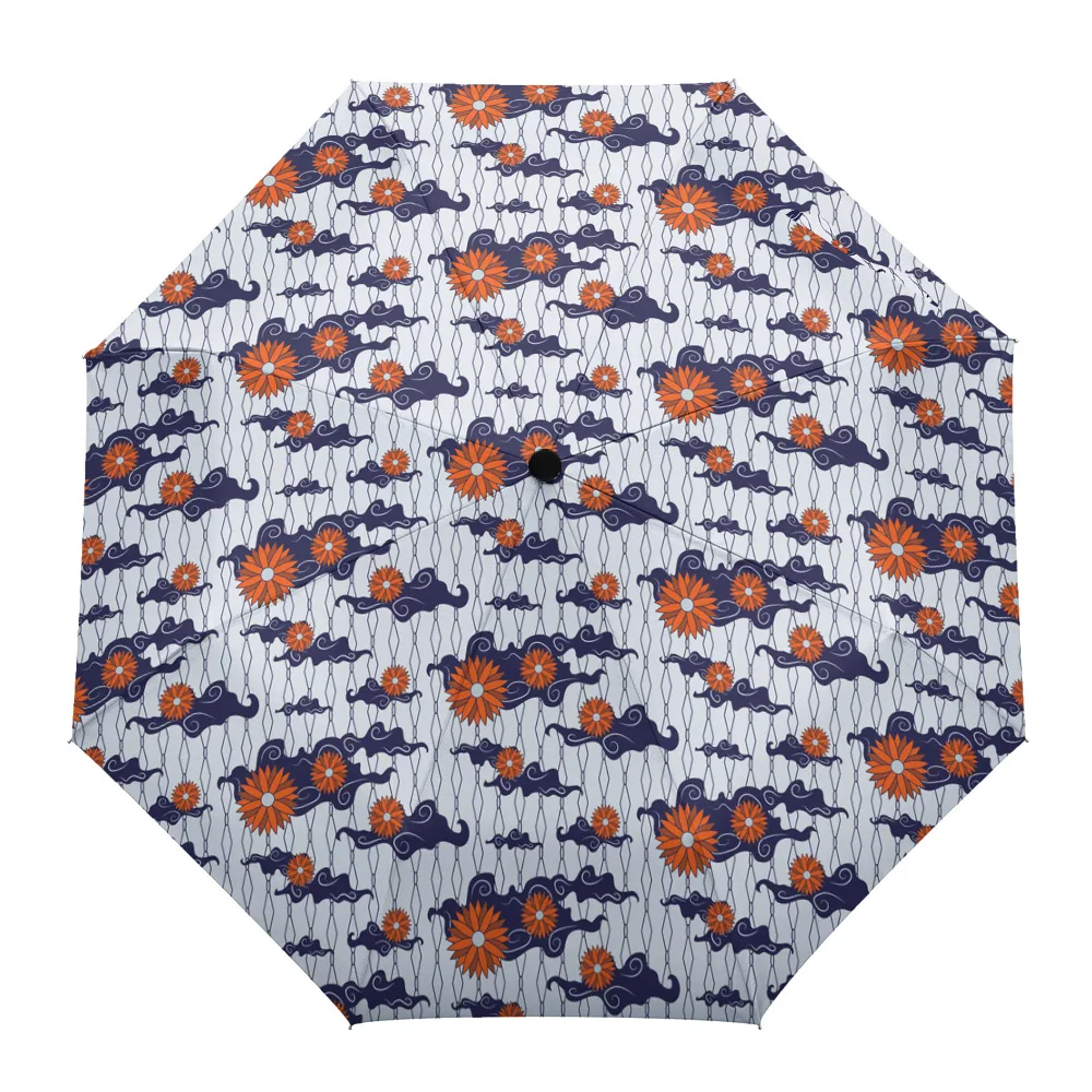 

Автоматический зонт-Далия с цветочной текстурой для мужчин и женщин, уличный непродуваемый складной зонтик с 8 ребрами, дорожный, солнцезащ...