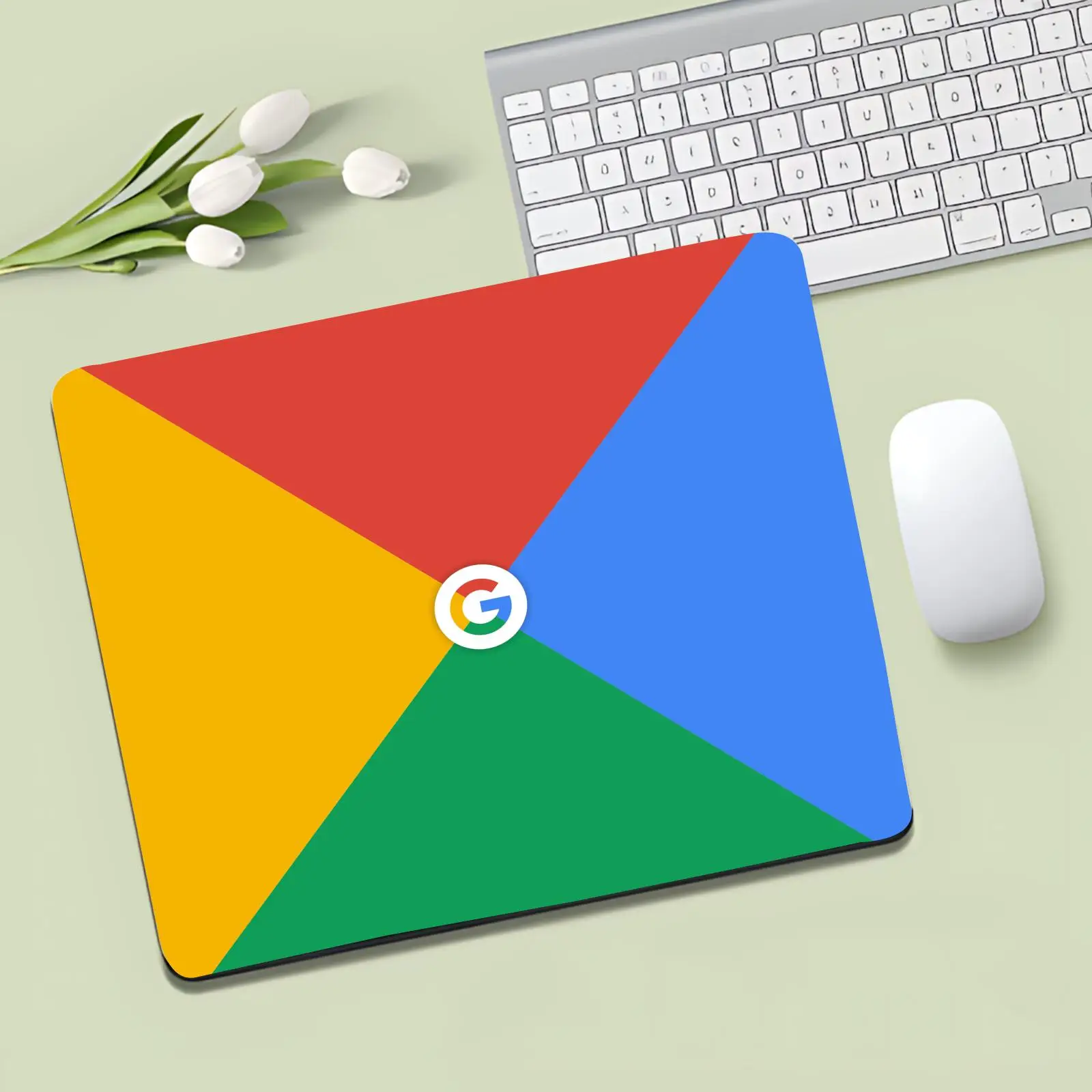Фото Коврик для мыши Google, мультяшный, резиновый, маленький, для настольного компьютера, офиса, клавиатуры, киберспорта, ROG, для игр №1