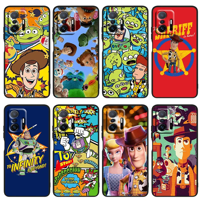 

Toy Story For Xiaomi Mi 12 12X 11T 11i 11 10T 10 9T 9SE 9 A3 CC9E Pro Ultra Lite Black Silicone Phone Case