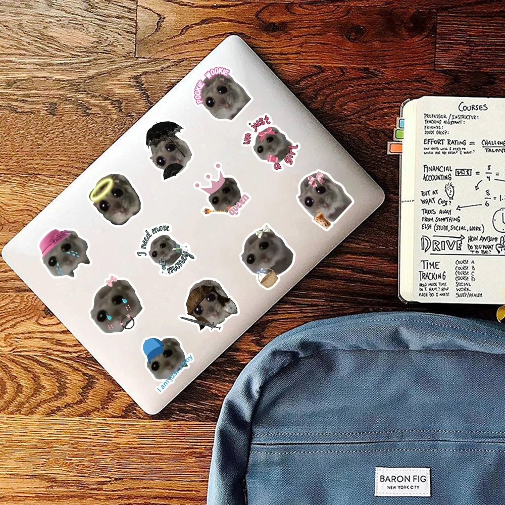 56 шт. забавные стикеры в виде грустного хомяка для девочек