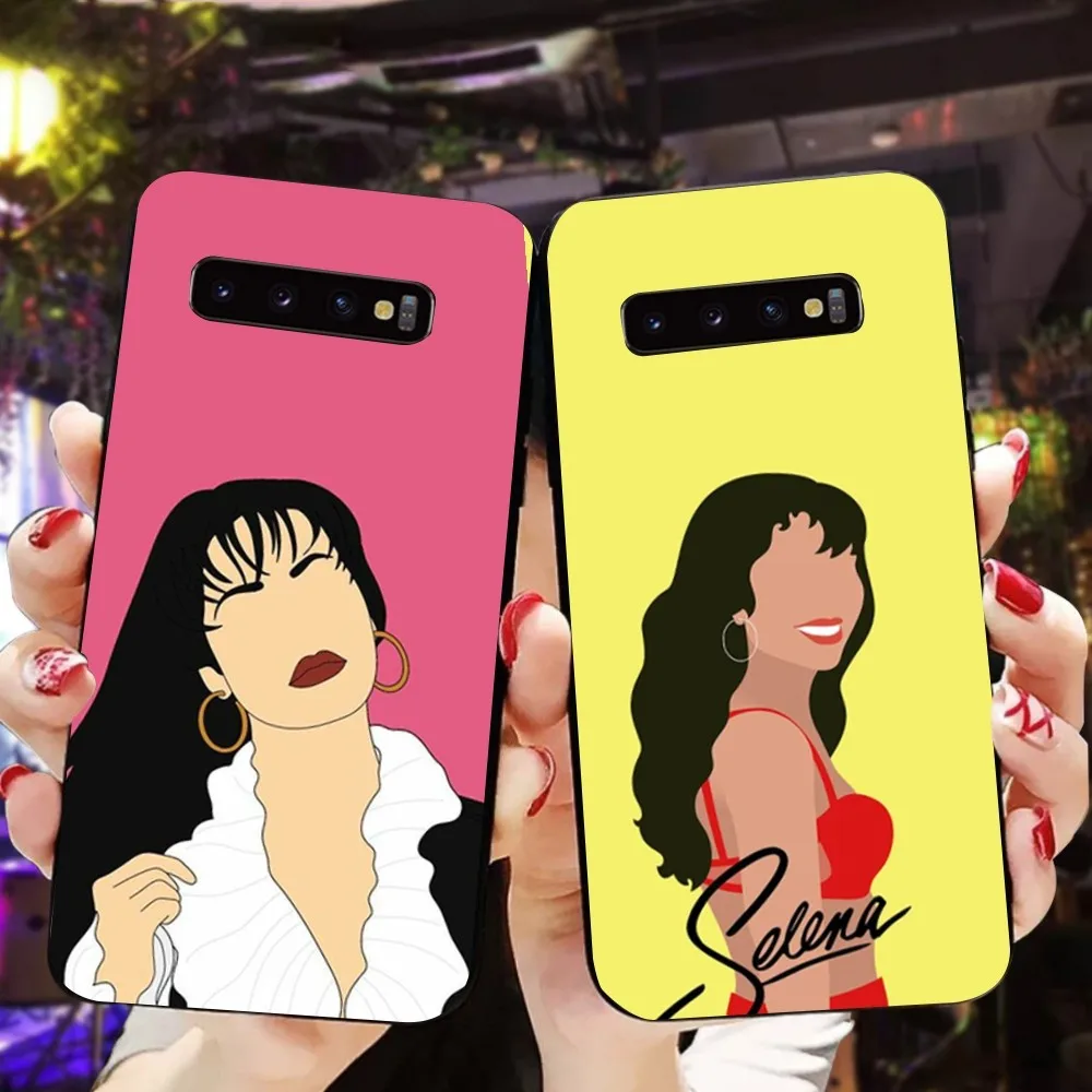 Чехол для телефона S-Selena Q-Quintanilla siinger Samsung Galaxy A52 A12 A51 S21 Edge S22 ULTRA S23 S20LITE Plus Ultra Black Cover