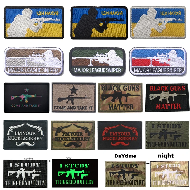 

Ukraine GUNS Embroidered Badge Patches Insignia Tactical Gear Military Patch for Backpack Caps Clothes Decorative Accessories