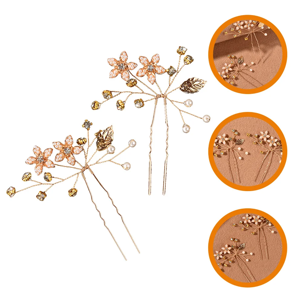 

Flower Hair Clips Girls Fork Updo Accessories Chopsticks Forks Decorative Pin Chinese Wedding