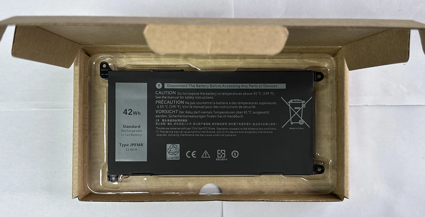 Аккумулятор JPFMR для Dell Chromebook 3100 3400 5488 5493 5593 7T0D3 3 ячейки 11 4 в 42 Вт/ч