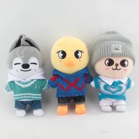 doll clothes plush 20cm idol doll clothes stray kids stuffed blue vintage sweater knitwear canvas shoes childrens toys gifts