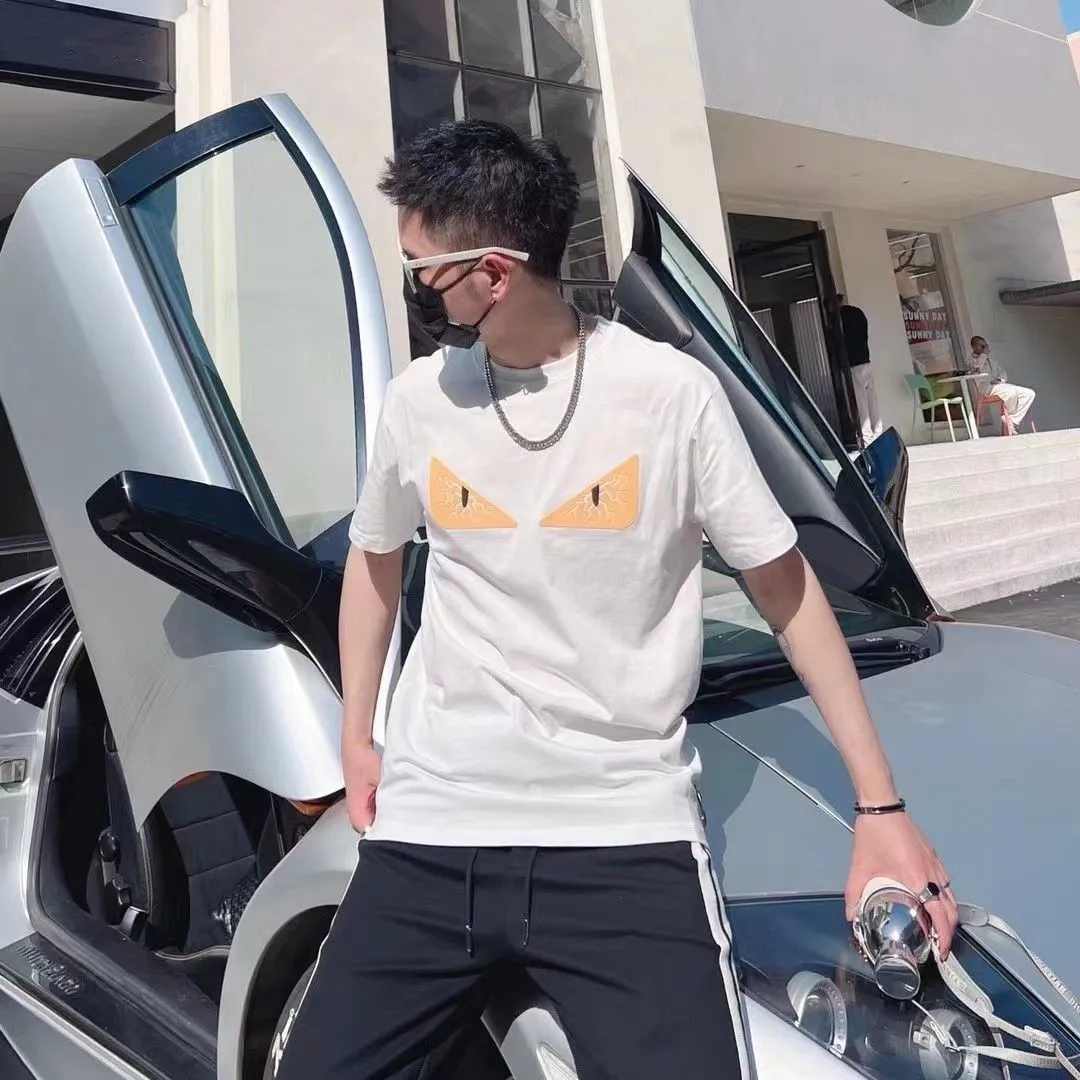 

Fierce Eyes Printing T-shirt 2023 New Men Summer 100% Cotton Oversized Sports T Shirt Leisure Fashion Short-Sleeve HOT Top
