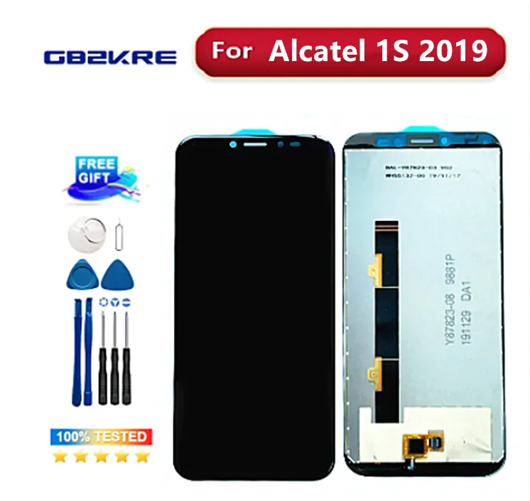 ЖК-дисплей 5,45 дюйма для Alcatel 1S 2019 OT5024 5024 5024D 5024J 5024A, ЖК-дисплей, сенсорный экран, дигитайзер, стекло, инструменты в сборе