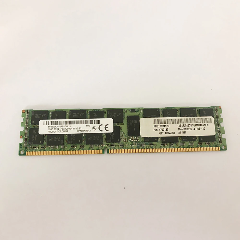 1 шт. Оперативная память 00D4968 00D4970 47J0183 16 ГБ 2RX4 PC3-12800R DDR3 1600 МГц для IBM X3300 X3500 X3550 M4