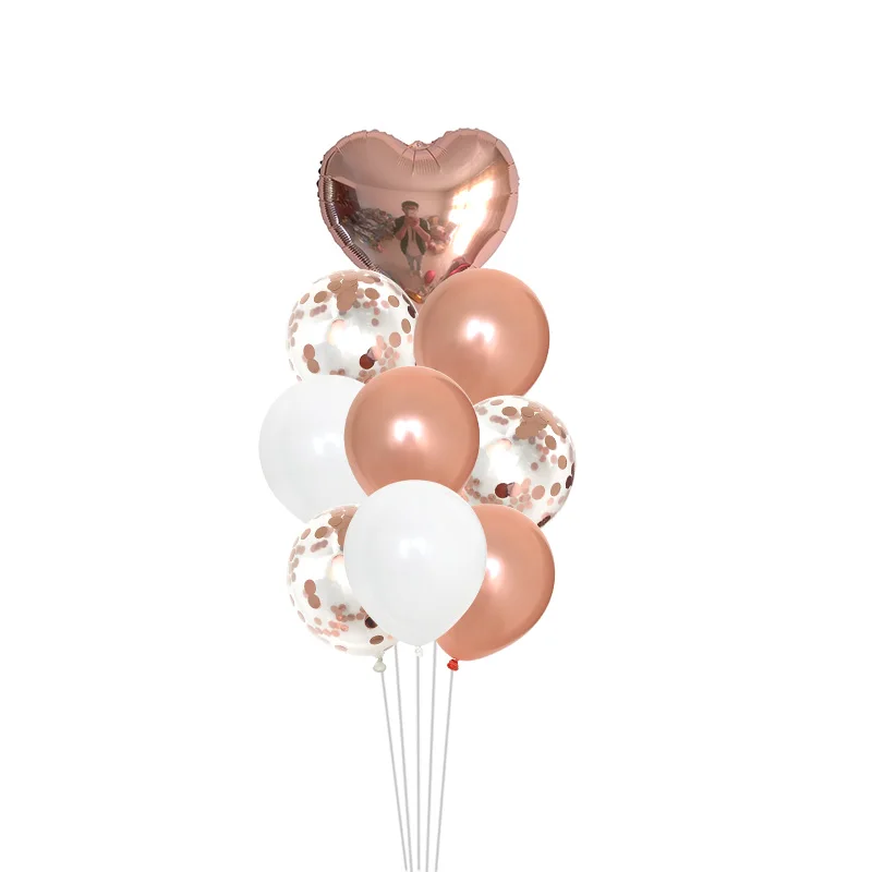 

9pcs Heart Shape Balloons Helium Confetti Latex Balloons Set for Wedding Birthday Party Decorations Supplies Baby Shower Favors