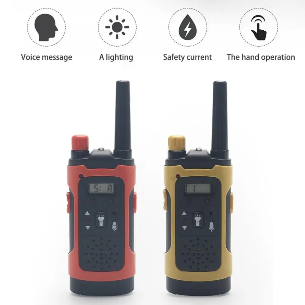 

Mini 80-100M Kids Walkie Talkies Toy Child Electronic Radio Voice Interphone Toy Outdoor LCD Display Walkie Talkies Toy