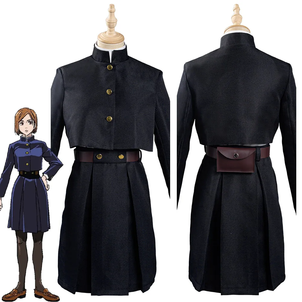 

Anime Jujutsu Kaisen Nobara Kugisaki Cosplay Costume School Uniform Coat Dress Fantasia Girls Halloween Carnival Disguise Suit
