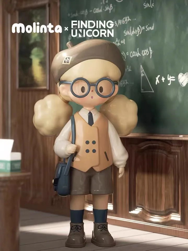 

Molinta School Time Series Blind Box Toys Caja Ciega Girl Figures Popcorn Kabsat A Babai Kawaii Doll Birthday Gift Mystery Box