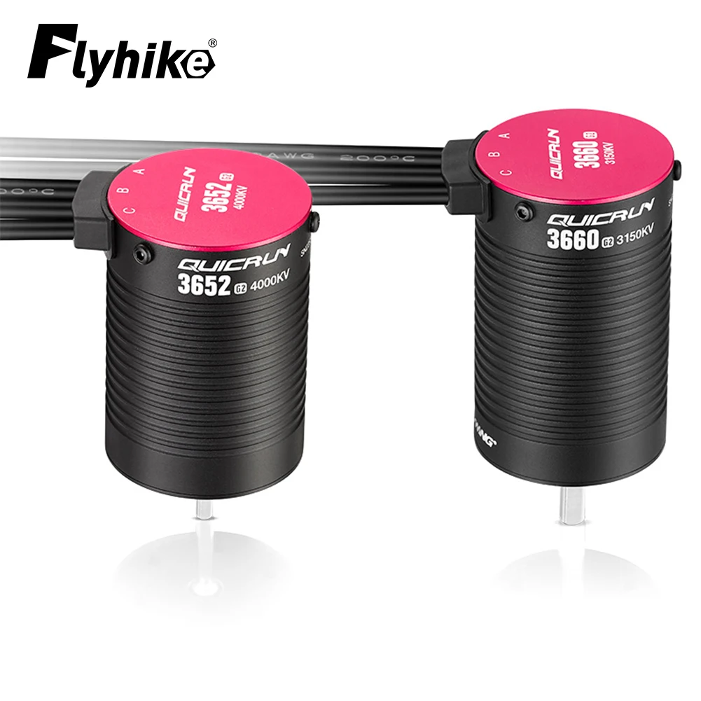 Фото HOBBYWING QuicRun 3652SL 3250KV/4000KV/5400KV 3660SL 3150KV/3700KV G2 Бессенсорные бесщеточные двигатели 2-3S для 1/10 1/8 RC Car Buggy №2